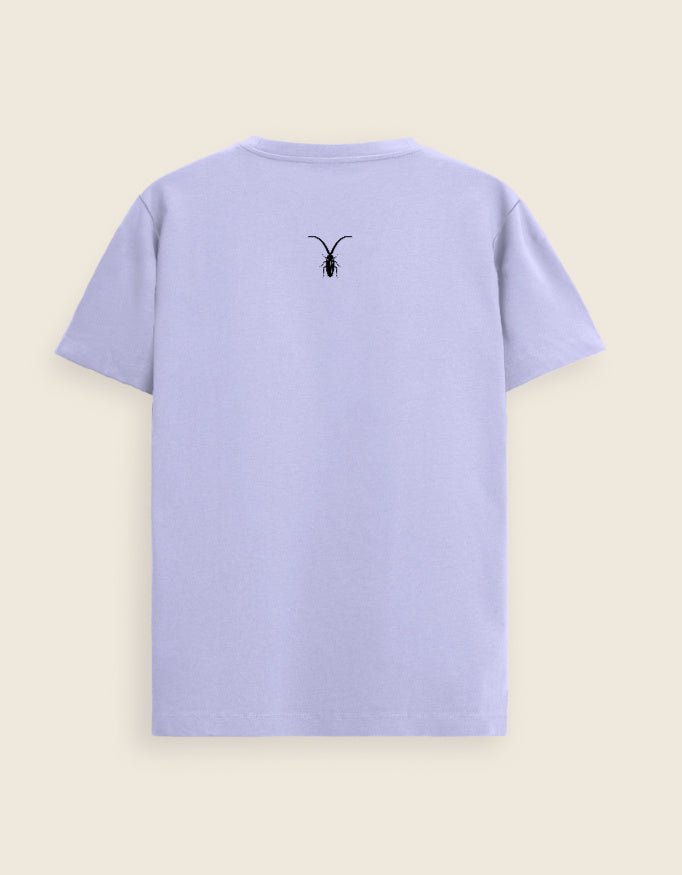 Back Soft lavender luxury unisex regular fit t-shirt from Roach Resistance's Press Freedom drop in premium 160GSM breathable Supima cotton. back look