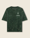 Front Premium regular fit unisex bottle green acid-washed t-shirt by Roach Resistance from the Press Freedom capsule collection.